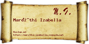 Maróthi Izabella névjegykártya